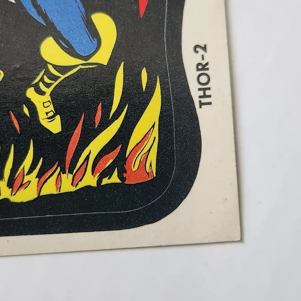 🔨RARE Tan Back Vintage 1973 Wacky Packages - Thor Sticker (Topps) ⚡🔨